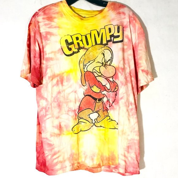 Disney Tops - Vintage  90s Disney Grumpy Tee Shirt T-Shirt Tie Dyed Size Large Sustainable